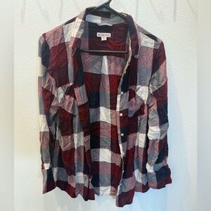 Merona Plaid Button-Down Shirt - Size M